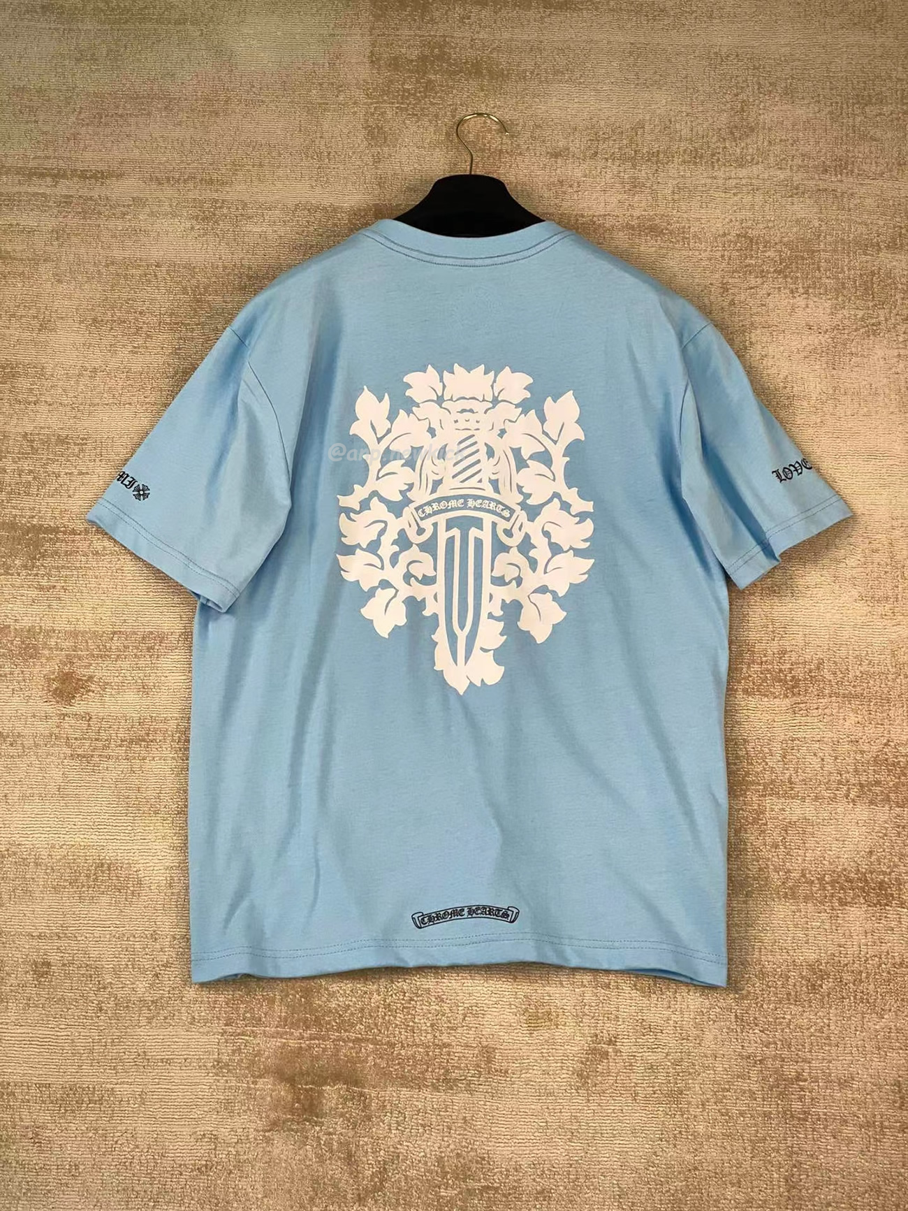 Chrome Hearts Vine Dagger T Shirt Baby Blue (8) - newkick.app